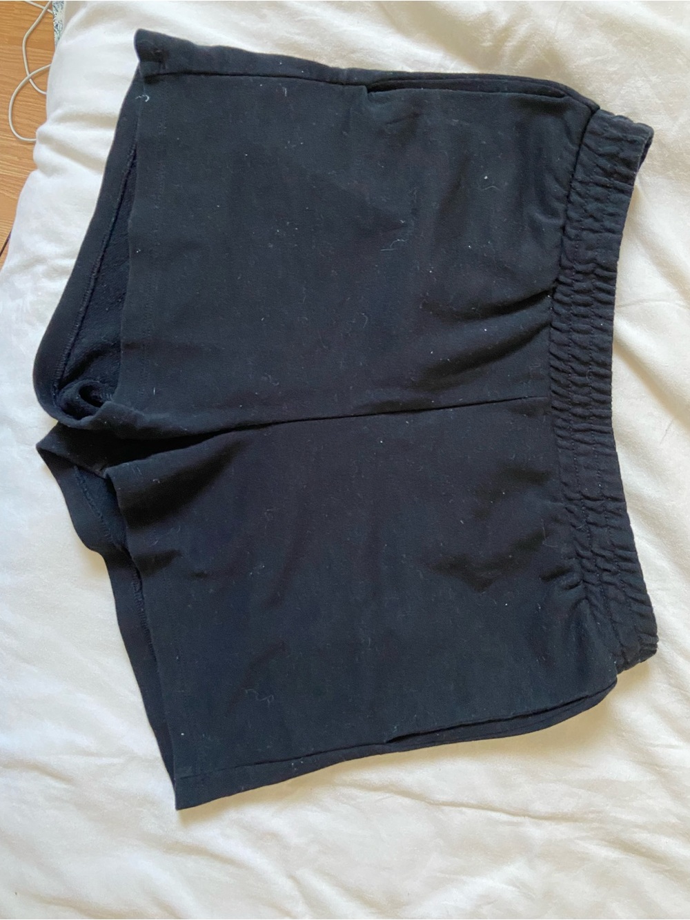 H&M Black Athletic Elastic-Waist Shorts
